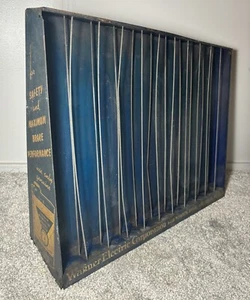 Vintage Wagner Electric Corporation Metal Display Rack Sign - Picture 1 of 10