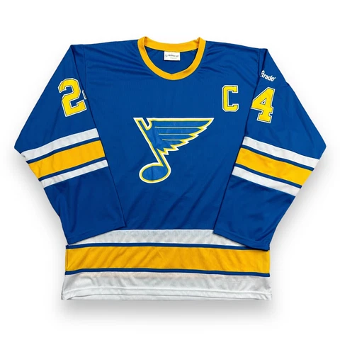 St Louis Blues Jersey Blue #24 Bernie Federko Matchup SGA Vtg Throwback Men’s XL Cover