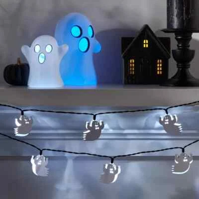 Ghost Halloween Metal String  10 ct LED Lights - Hyde & EEK - Image 1 of 4