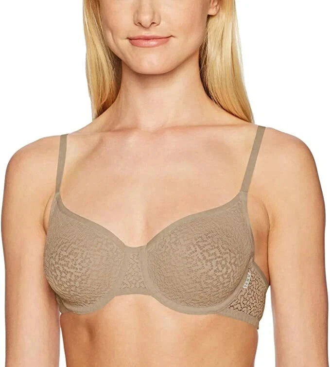 DKNY L95024 Intimates Modern Lace Unlined Demi Bra Champagne Women's Size 34C - Image 1 of 2