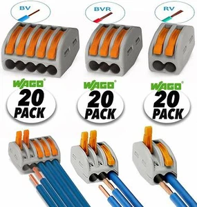 Wago Lever-Nuts 2,3,5 Conductor Terminal Block (60-PACK) - Picture 1 of 11