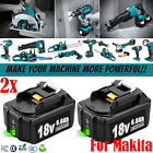 2X 18V Battery 6.0Ah For Makita BL1850 BL1830BL1860 for LXT Cordless LED Tools