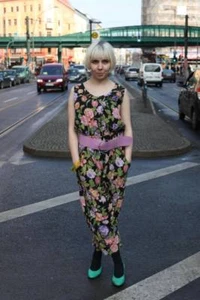 Overall tailliert bunt Blumen Rosen Motiv 90er True VINTAGE 90s jumpsuit flower - Picture 1 of 6