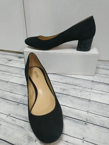 MICHAEL Michael Kors Woman's SZ 9.5M Arabella Kitten Pump Black Suede - Picture 1 of 11