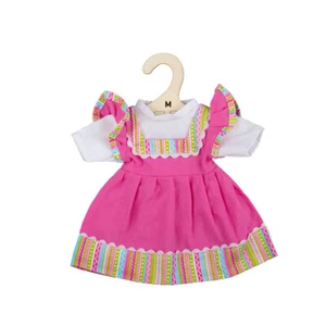 Bigjigs Toys Vestido Rosa con Ribete a Rayas (para Muñeca Talla Mediana) - Imagen 1 de 1