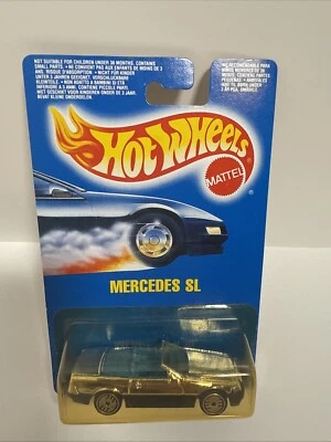 Tarjeta azul extranjera cromada rara internacional Hot Wheels Mercedes SL 1991 #9770 Foto 1 de 4