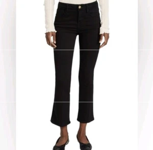 Frame Le Crop Mini Boot Denim Jeans Schwarz Größe 27 Cropped - Bild 1 von 12