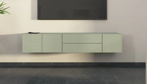 Lowboard 190 cm Kommode Sideboard Hängeschrank Salbei Dekor Schubkästen Sophia - Bild 1 von 8