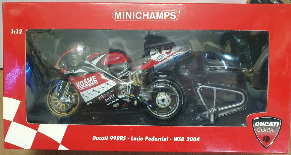 MINICHAMPS  DUCATI  998RS LUCIO PEDERCINI  WSB 2004   1:12 - Immagine 1 di 1