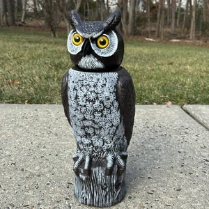 Dalen Products Owl Blow Mold Plastic Garden Swivel head bird scare Decoy 18” - Picture 1 of 10