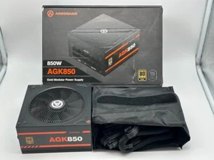 ARESGAME AGK850 Power Supply 850W Fully Modular 80Plus Gold READ/FOR PARTS - Afbeelding 1 van 5