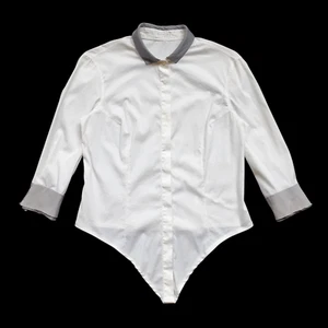 Brunello Cucinelli Vintage Tops Shirt V Bottom Stretch Women Small - Picture 1 of 15