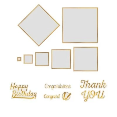 Couture Creations Cut, Foil and Emboss Sentiments Dies NEW 674835 BLS21, P13 - Image 1 of 4