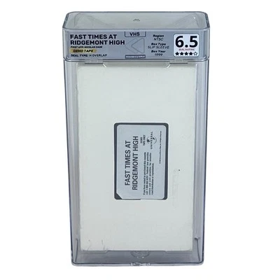 Sealed VHS Fast Times at Ridgemont High Demo Screener 6.5 Rewind Graded - Image 1 of 4