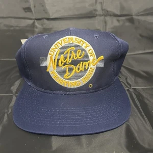 VTG 90s Notre Dame Snapback Hat The Game NCAA Fighting Irish Cap - Picture 1 of 7