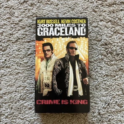 3000 Miles To Graceland (VHS, 2001) Kurt Russell Kevin Costner Action Crime OOP - Image 1 of 4