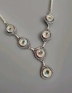 Collana topazio bianco 925 molto elegante.  18 pollici 🌟 (2951) - Foto 1 di 7