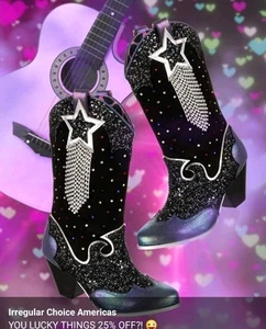 Irregular Choice Dan Sullivan KEEP IT SWIFT Botas Edición Limitada Joyas Deslumbramiento UK5/38 - Imagen 1 de 24
