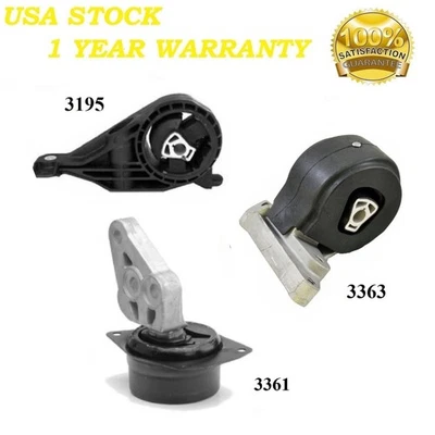 3 piezas montaje motor y transmisión apto para Cadillac SRX 2010-2011 3,0 L 4x4 - transmisión automática Foto 1 de 4