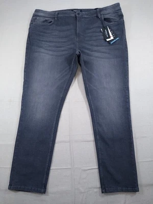 NEW $79 Kenneth Cole Jeans Men's 44x32 Grey Regular Stretch Faded Whiskers NWT - Image 1 of 4