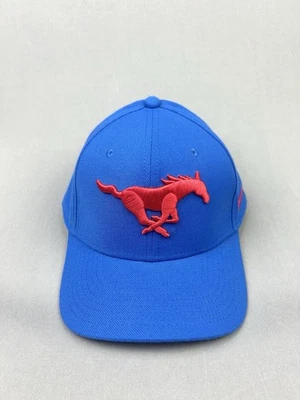 SMU Mustangs M/L FITTED Nike DriFit The Pony Logo Hat Baseball Cap - Image 1 of 4