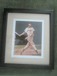 FRAMED COLOR PHOTO OF TED WILLIAMS DATED 1939 (signed Arthur Griffin) - Picture 1 of 14