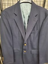 MINT 42S STAFFORD Men's Navy Blue Wool 2 Gold Button Hopsack Blazer Coat Jacket
