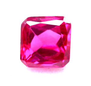 Certified Natural Pink Ruby From Mozambique 6.85 Ct Square Cut Treated Gemstone