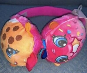 SHOPKINS EARMUFFS DONUT/CHOC CHIP COOKIE PLUSH SUPER CUTE ACCESSORY FUN! - Picture 1 of 4