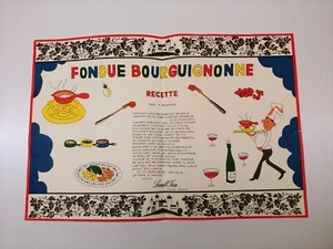Vintage Fondue Bourguignonne Rezept Tischset Lowell Inn Stillwater Minnesota - Bild 1 von 4