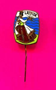 Pin Tallin Letonia 1960 antiguo vintage pin palo pin - Imagen 1 de 1