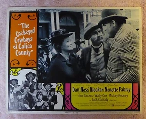 DAN BLOCKER BONANZA DIE COCKEYED COWBOYS VON CALICO COUNTY SIGNIERTE LOBBYKARTE COA - Bild 1 von 5