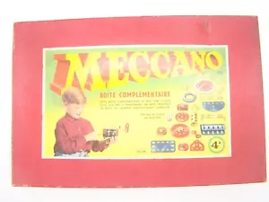MECCANO - BOITE COMPLEMENTAIRE 4A - COMPLETE - 1958 - ANCIEN - - Imagen 1 de 9