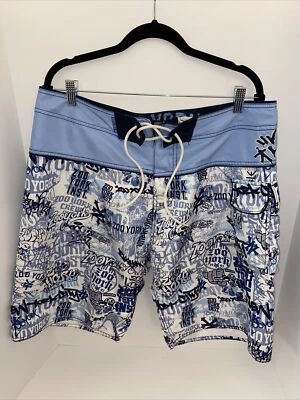 ZOO YORK Hombres Talla 36 Board-Shorts Bañador Graffiti- Forma Increíble Foto 1 de 4
