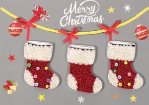 Wizardi Christmas Stockings DIY Making Kit. Paper Quilling Set F07M3-6-Stocking - Picture 1 of 2