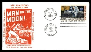 MayfairStamps US Space FDC 1969 Washington DC First Man on the Moon Apollo 11 Du - Picture 1 of 2