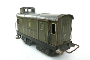 JEP FOURGON À BOGIES  ÉCHELLE "O"  Lg17 cm  TÔLE LITHOGRAPHIÉE  ANNÉES 30/40 - Imagen 1 de 7