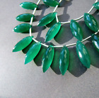 18 x 6 mm perles perles pierres précieuses à facettes en onyx vert, 10 pièces