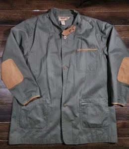 Mens Sz Large Cabelas Safari Field Jacket Dark Green Shooting Hunting Shaket - Picture 1 of 3