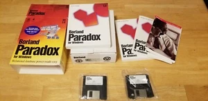 Borland Paradox 5.0 Relational Database Software For Windows - Disks Are Sealed - Picture 1 of 3