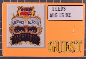 Michael Jackson Pass Ticket Orig Guest Pass Dangerous World Tour August 1992 - Picture 1 of 12