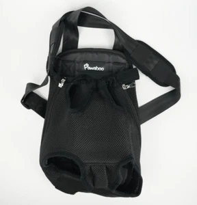 Pawaboo Pet Carrier Size Medium Black Backpack Bag Dog Cat Adjustable Travel - Picture 1 of 14