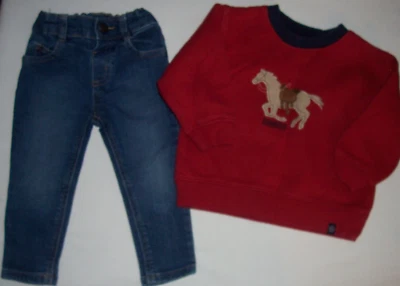 OshKosh + Garanimals Niño 18M Otoño/Invierno L/S Sudadera + Jeans Cintura Ajustable Foto 1 de 4