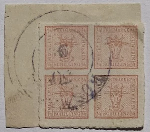 GERMAN STATES MECKLENBURG SCHWERIN VERY RARE SUPERB 1864 4/4 Used. €2,400 - Bild 1 von 3