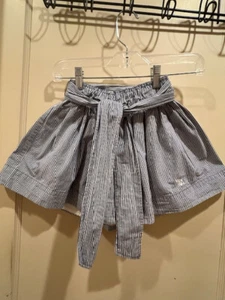 Abercrombie Girls blue/white striped skirt, with matching belt, size S - Picture 1 of 3