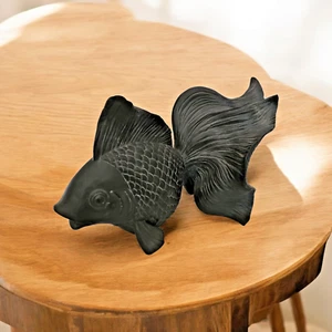 Mesa de resina cola ondulada grande decoración escultura pez koi jardín regalo - Imagen 1 de 10