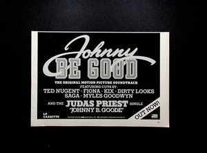 1988 Johnny Be Good Movie Soundtrack Judas Priest Single Vintage Print Ad - Picture 1 of 1