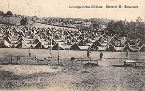 9288) MANZIANA ACCAMPAMENTO MILITARE VIAGGIATA NEL 1915 ROMA - Imagen 1 de 2