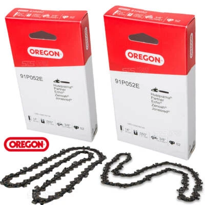 2 Stück OREGON Sägekette 91P052E 3/8" 52TG 1,3mm 35cm pass.Dolmar Husqvarna Solo