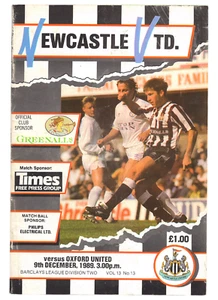 Newcastle United v Oxford United 1989-1990 Division Two 09/12/1989 - Picture 1 of 1